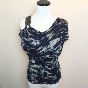 Papaya Dressy Chain Blouse Top Small Tee Shirt